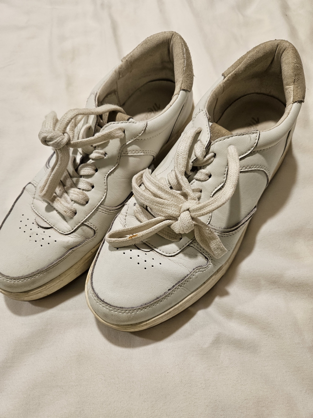 Madewell Women's White Leather Sneakers - Classic Low-Top